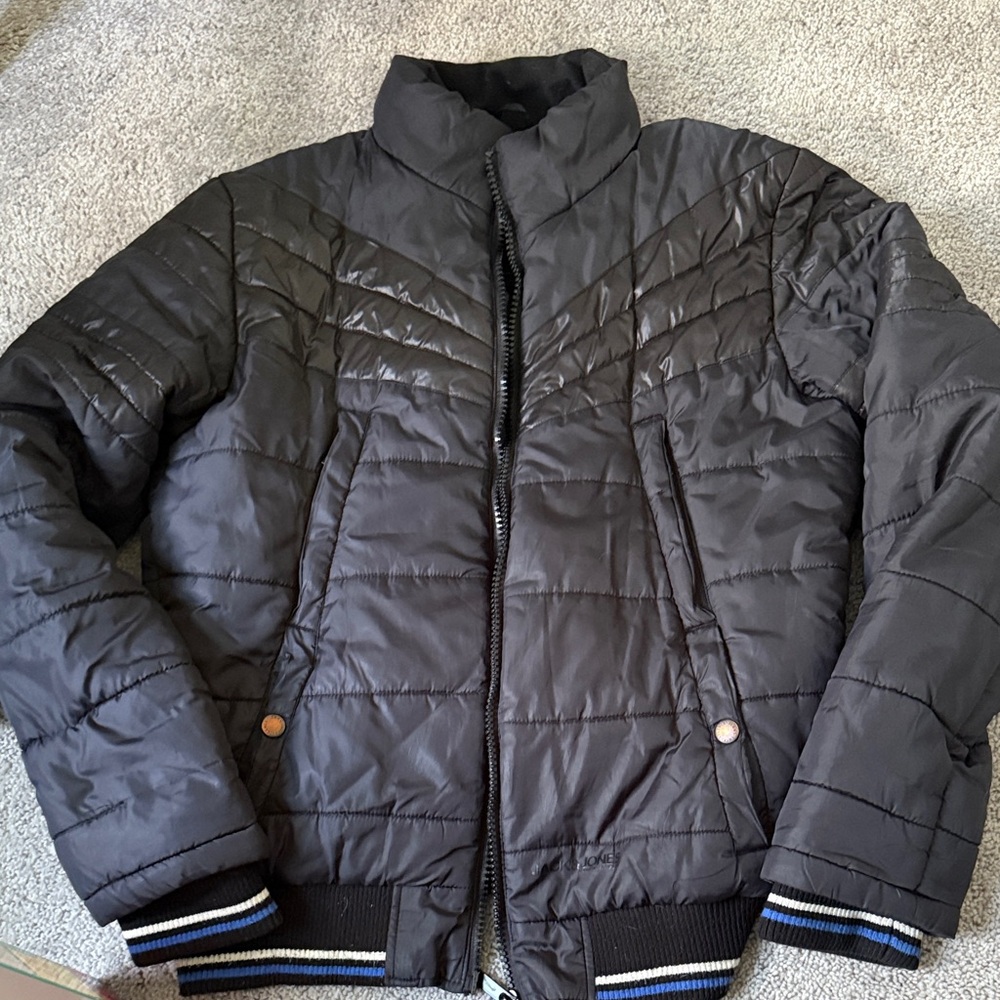 Jack and Jones Men's Dark Puffer Jacket